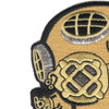 Mark V-1 Alpha Diving Helmet Gold Patch | Upper Left Quadrant