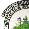 PBR Forces Veterans Association Large Jacket Back Patch | Upper Left Quadrant