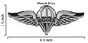 Parachute Rigger Badge Embroidered Patch size: 4.5 x 1.75 inches