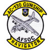 Lockheed AC-130 Gunship Patch AFSOC Navigator