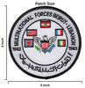 Multinational Forces Beirut Lebanon 1982-1983 patch measures 4 inches wide by 4 inches tall