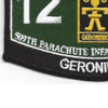 509th Airborne Infantry Regiment 12th Battalion MOS Patch | Lower Left Quadrant