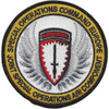 JSOC Europe JSOA Component circular patch with SOCEUR red white shield airborne tab and silver eagle wings