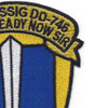 DD-746 USS Taussig Patch - Version B | Upper Right Quadrant