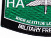High Altitude Low Opening Parachutist MOS Patch HALO | Lower Left Quadrant