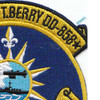 DD-858 USS Fred T Berry Patch Blue Version | Upper Right Quadrant