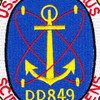DD-849 USS R.E, Kraus Destroyer Patch Scientia Tridens | Center Detail