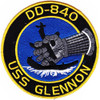 DD-840 USS Glennon Patch - Version A