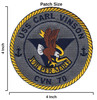 CVN-70 USS Carl Vinson patch measures 4 inches wide by 4 inches tall