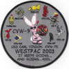 CVN-70 Carl Vinson Cvw-9 Patch Westpac 2003