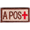 Blood Type A Positive Desert Patch Hook And Loop