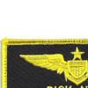 Aviation Pilot Yellow Wings Black Hollywood Patch Hook And Loop | Upper Left Quadrant