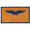 Aviation Pilot Weapon Officer Gold Wings Blue Patch