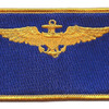 Aviation Pilot Gold Wings Navy Blue Patch | Center Detail