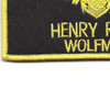 Aviation Pilot Black Wings Yellow Wolfman Patch Hook And Loop | Lower Left Quadrant