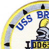 DD-630 USS Braine Destroyer Ship Patch | Upper Left Quadrant