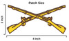 Army Infantry Crossed Rifles Patch size: 4 x 2 inches