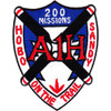 Mission count patch featuring A-1 Skyraider profile and 200-mission marker over the Trail.