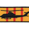 AH-1G Cobra Silhouette On Vietnam Service Ribbon Patch | Center Detail