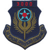 Hour tab patch designating 3000 accumulated flight hours in AFSOC operations.