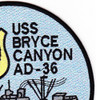 AD-36 USS Bryce Canyon Patch - A Version | Upper Right Quadrant