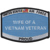 Recognition patch honoring spouses of Vietnam-era Air Force personnel and service families.