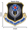 Air Force Special Operations patch measures 3 inches wide by 3 inches tall