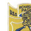 USS Richard L. Page FFG-5 Guided Missile Frigate Ship Patch | Upper Left Quadrant