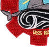 USS Razorback SS-394 Red Gear Small Patch | Lower Left Quadrant