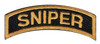 U.S. Special Forces Sniper Rocker Black With Gold Patch