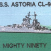USS Astoria CL-90 Light Cruiser Ship Patch | Center Detail