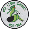 USS Lloyd Thomas DDE-764 Escort Destroyer Ship Patch