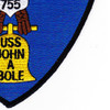 USS John A. Bole DD-755 Destroyer Ship Patch | Lower Right Quadrant
