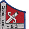 USS Caliente AO-53 Fleet Oiler Ship Patch | Upper Right Quadrant