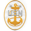 U.S. Navy Master Chief Crest Silver Star Patch