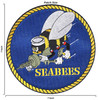 US Naval Seabee Large Back Patch size: 7 x 7 inches