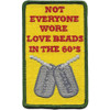 The 60'S Dog Tag Love Beads Patch