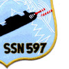 SSN-597 USS Tullibee Patch | Lower Right Quadrant