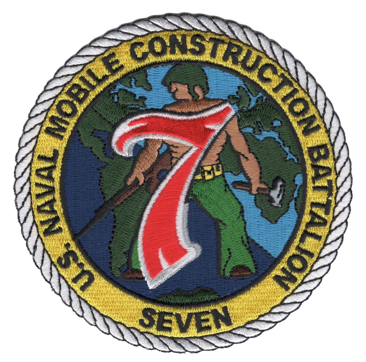 マリンババッチ Naval Mobile Construction Battalion Seven Patch | Seabee Patches