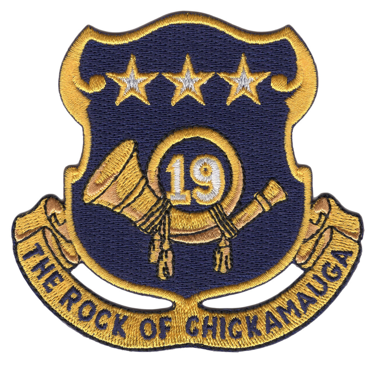 Drapeau Régimentaire Rectangle - 19th Infantry Regiment THE ROCK OF CHICK - Multicolore - Polyester 100% - Neuf