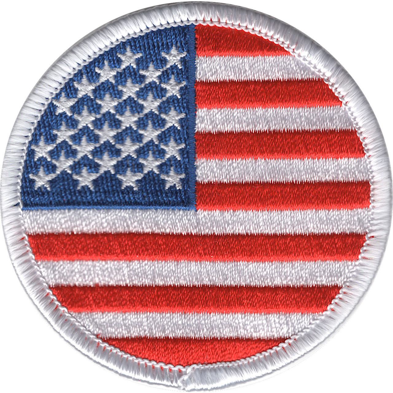 Round United States Flag Patch, Patriotic Patches