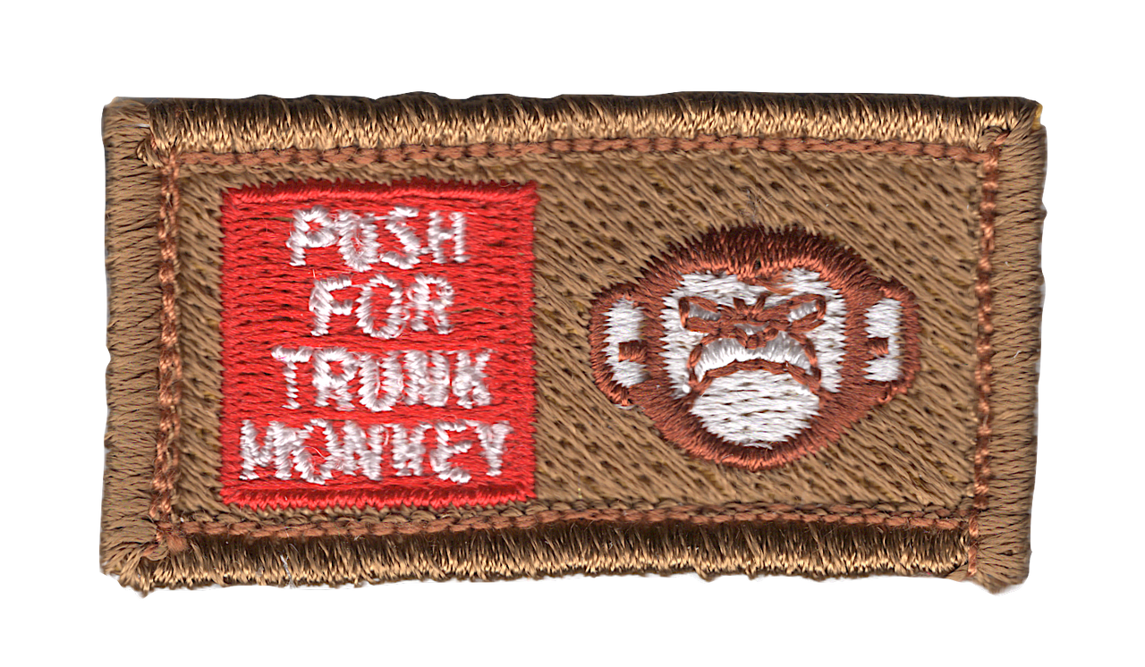 Push For Trunk Monkey Small Pocket Patch Hook and Loop Specialty