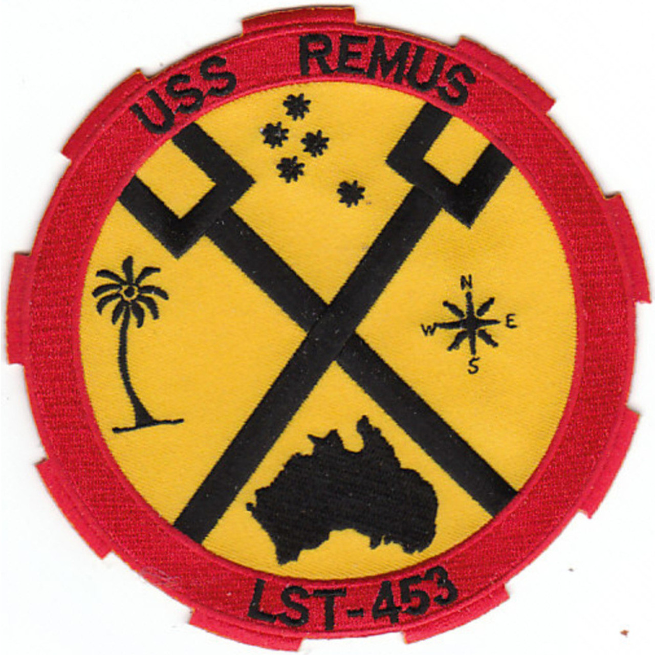 LST453 USS Remus Patch Amphibious Ship Patches Navy Patches