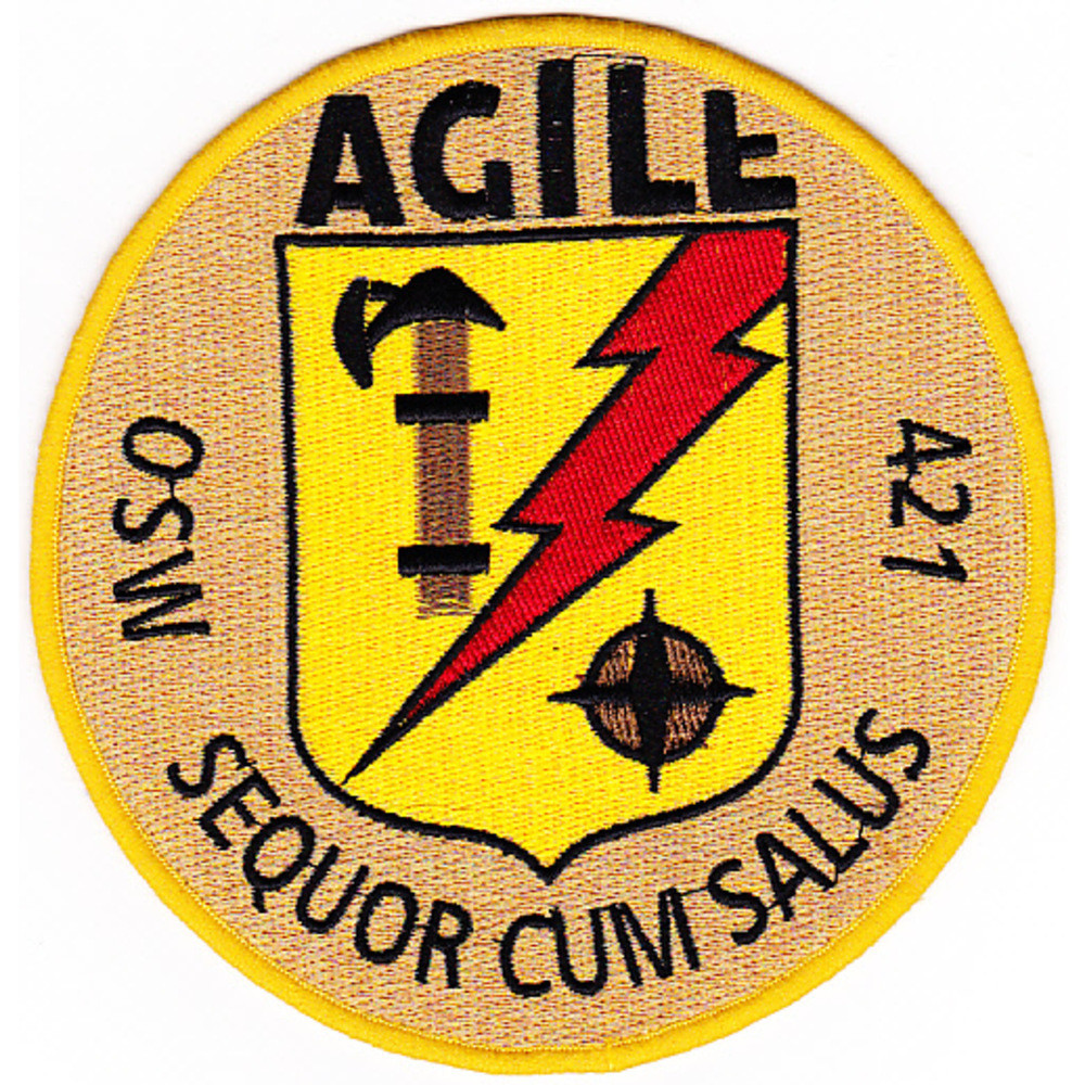 MSO-421 USS Agile Mine Sweeper - Ocean Ship Patch | Auxiliary Ship