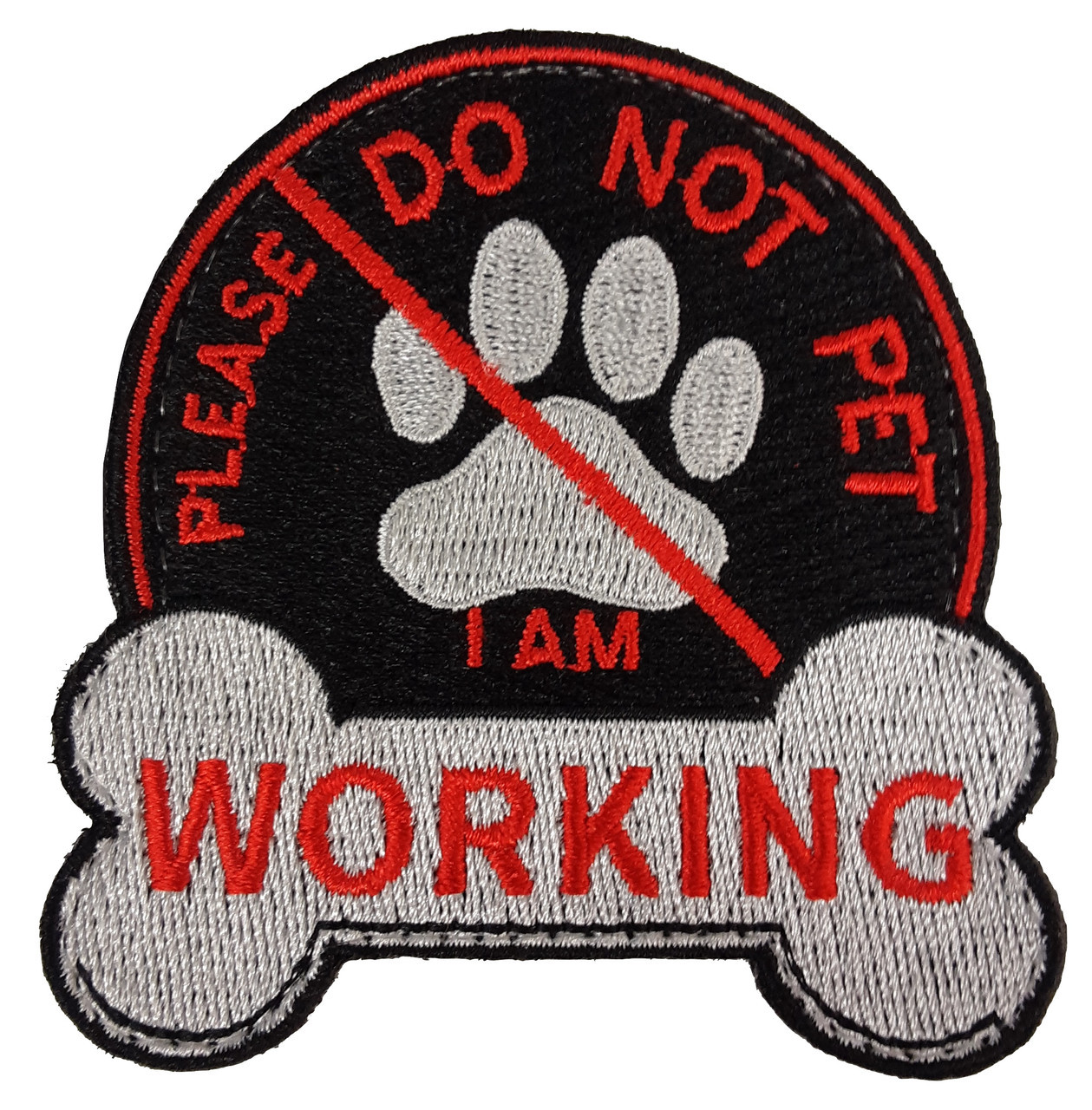 Working Dog Do Not Pet, I'm Working Patch (3-inch Round)