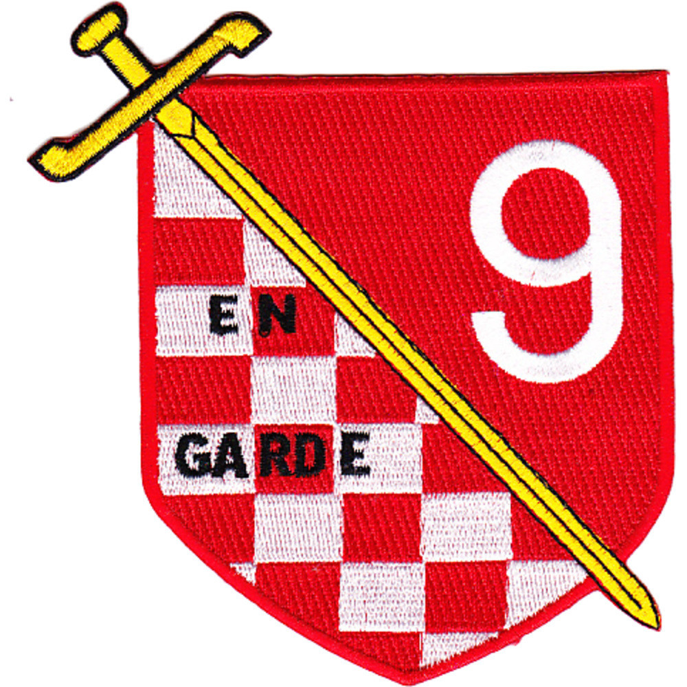 7164 米国海軍駆逐艦戦隊 9 真鍮盾 Desron 9 En Garde DESRON 9 Destroyer Squadron Nine Patch En Garde | Destroyer
