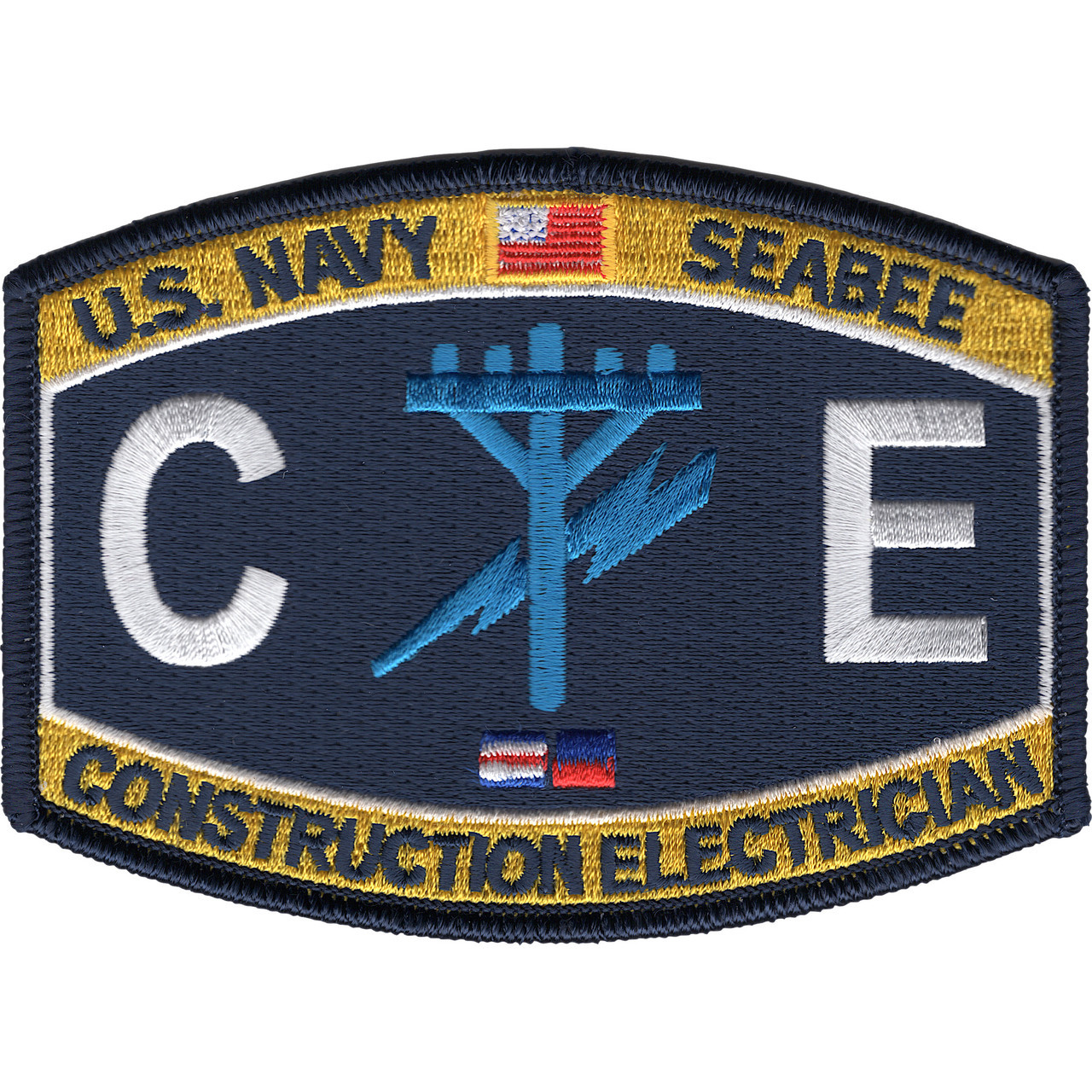 シービーズ☆米海軍特殊工作部隊☆US.NAVY☆EABEES ☆エナメル七宝製 CE Construction Rating Construction Electrician Patch | Ratings
