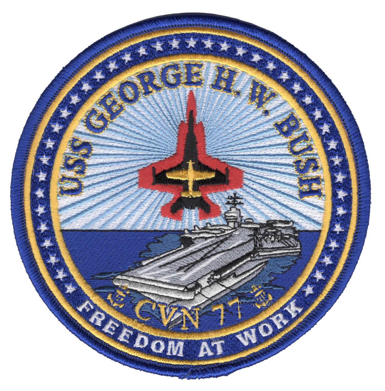 CVN-77 USS George H W Bush Patch | Aircraft Carrier Patches | Navy