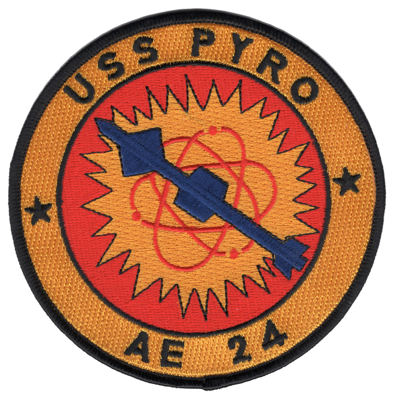 AE-24 USS Pyro Ammunitions Ship Patch | Auxiliary Ship Patches | Navy ...