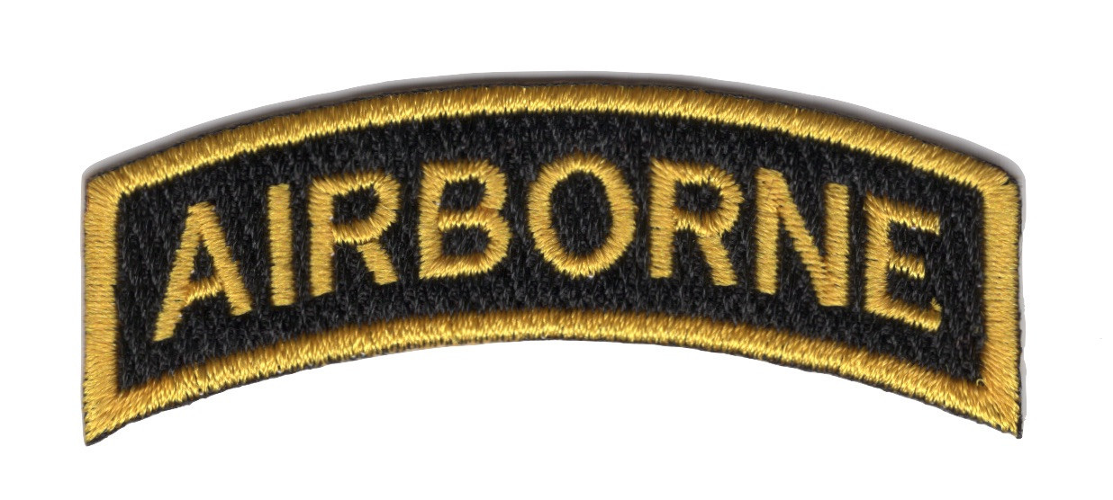 Army Airborne Rocker Gold Letters Patch | Special Forces Patches | Army ...